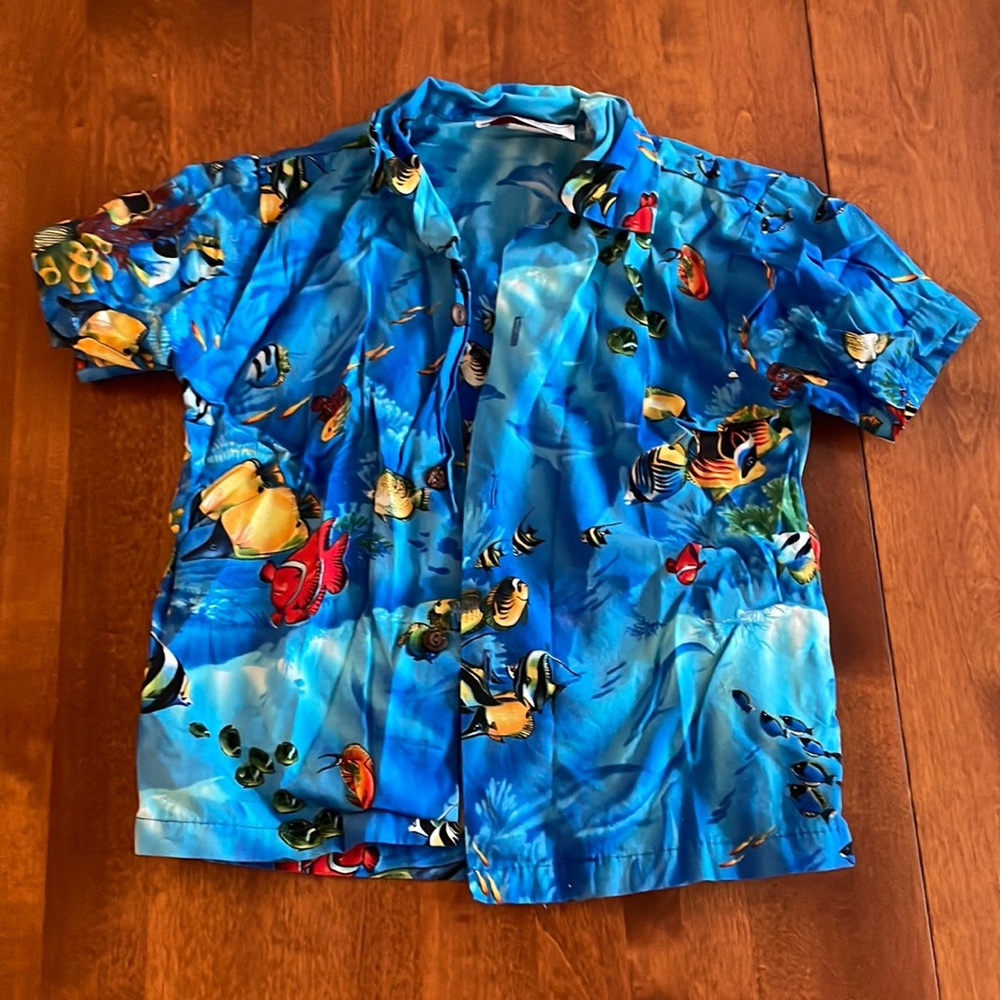 Toddler button down Hawaiian shirt
